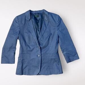 Benetton Womens Buttoned Polka Dot Blazer‎ Size 4